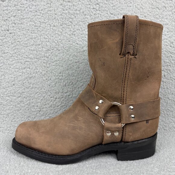 Frye Boots Men 9 Shoe Brown Harness 8R Engineer Leather 87400 Motorcycle Biker 1 - Picture 2 of 11